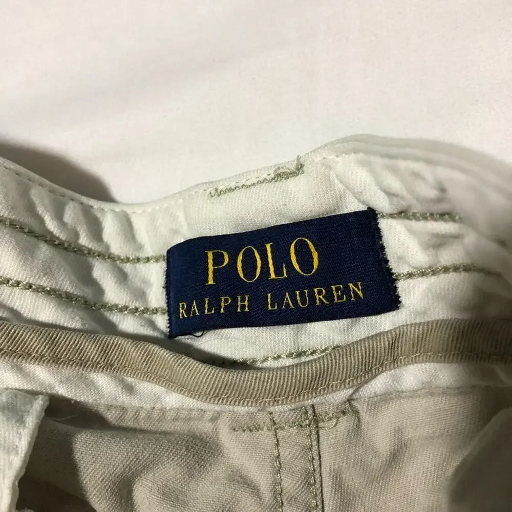 Polo Ralph Lauren mens classic chino cargo shorts 34 light khaki preppy classic